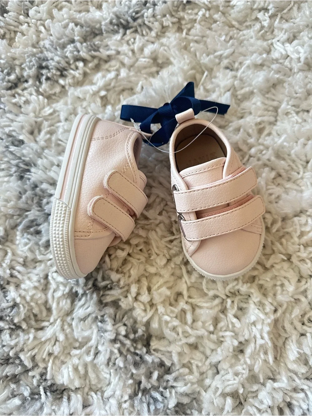 Janie and Jack baby girls pink Baby Double Strap Sneaker 0-3 months